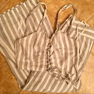 Striped two piece set